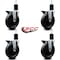 Service Caster 6'' Phenolic Swivel 1-3/4'' Expanding Stem Caster Set with Brake, 4PK SCC-EX20S615-PHS-PLB-134-4 - alternate 3